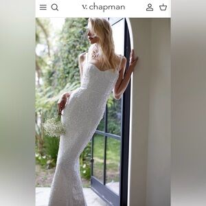 V. Chapman “Ruby” White Sequin Dress